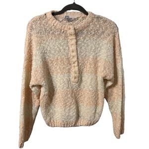 Vintage 90s Juniors Peaches & Cream Acrylic Denmark Road Knit Sweater M
